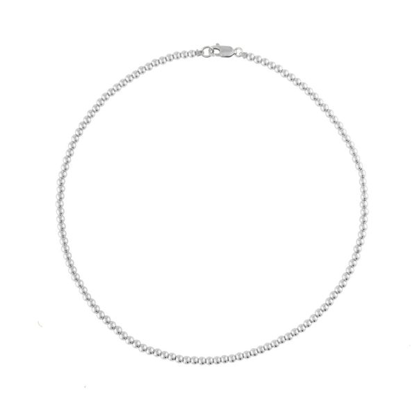 2mm Sterling Silver Ball Necklace 15″