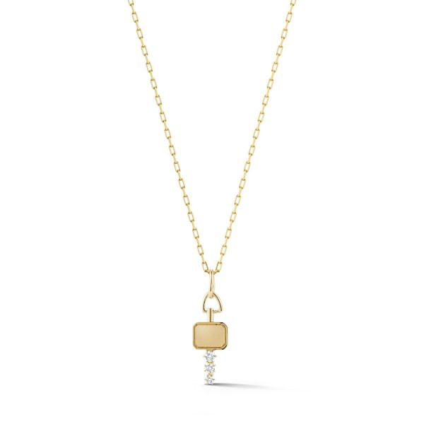 18″ Mini Catherine Key Necklace in 18K Yellow Gold