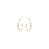 3 Prong Diamond Small Hoops in 14K Yellow Gold