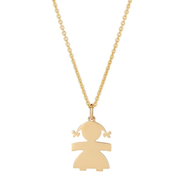 Girl Charm in 14K Yellow Gold