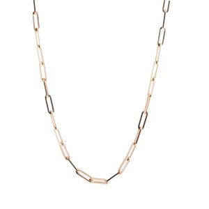 Large Solid Paperclip Chain in 14K Yellow Gold - 18 Inch