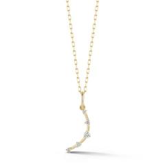 26″ Mini Crescent Necklace in 18K Yellow Gold