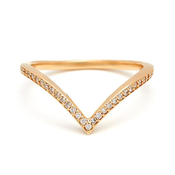 Diamond Dusted Chrysalis Band in 14K Yellow Gold with White Diamonds