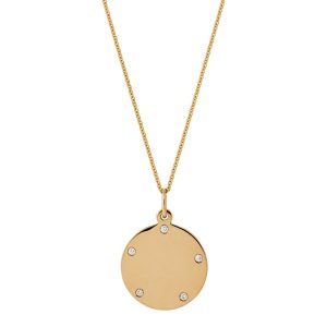 Les Points Disc Charm in 14K Yellow Gold
