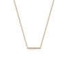 Mini Diamond Bar Necklace in 14K Rose Gold
