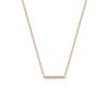 Mini Diamond Bar Necklace in 14K Rose Gold