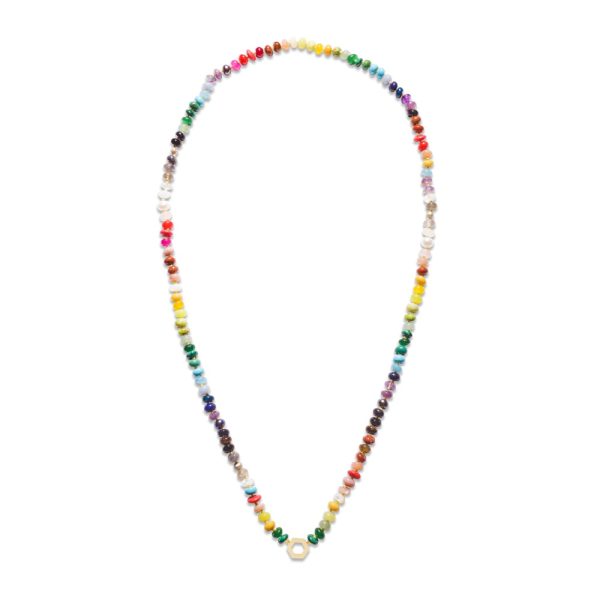 32″ Rainbow Stone Foundation Necklace