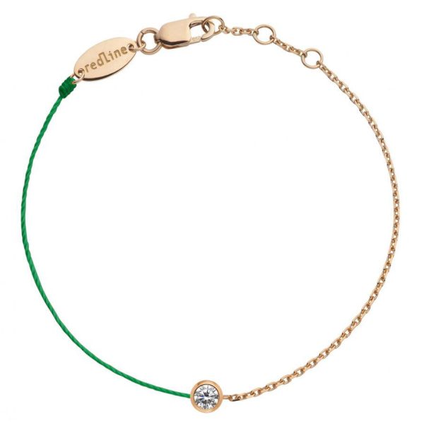 Pure No 2 Double Yellow Gold Bracelet in Emerald