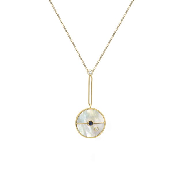 Signature Compass Pendant in Mother-of-Pearl