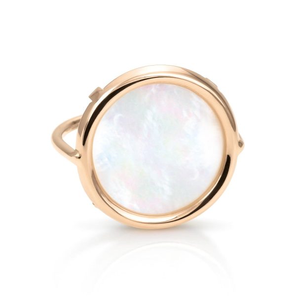 Disc Ring in Mother of Pearl Size 6