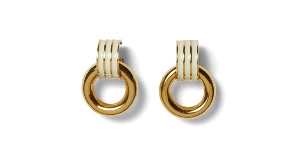 Piazza Earrings in Cream