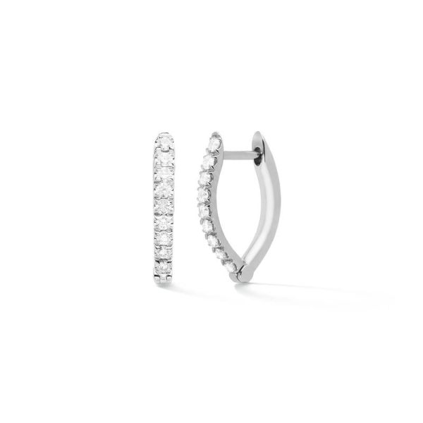 Small Cristina Earring in 18K White Gold