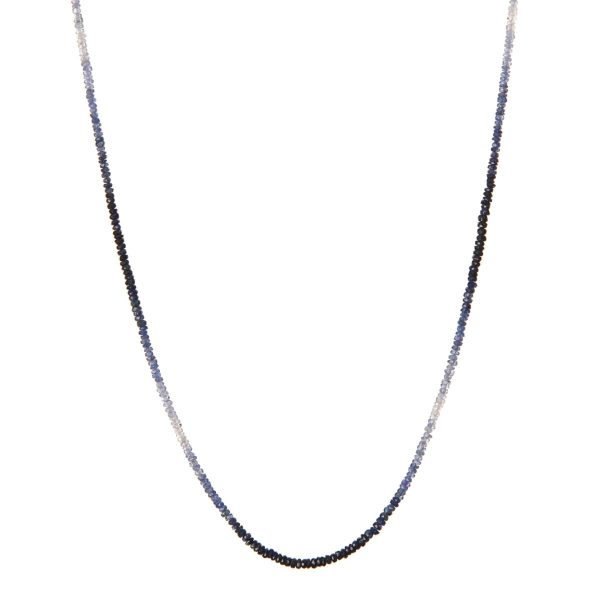Shaded Blue Sapphire Layering Necklace