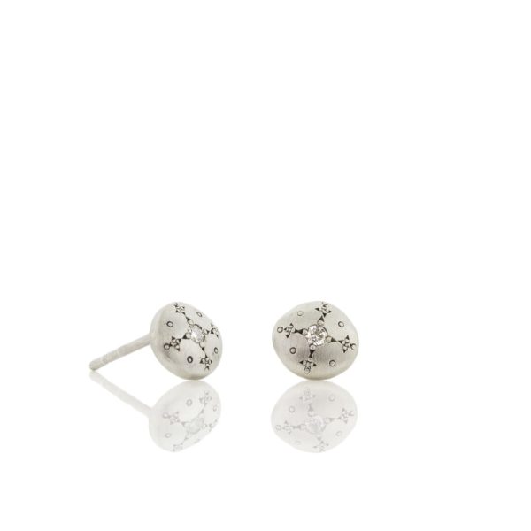 Silver Lights Charm Studs in Silver