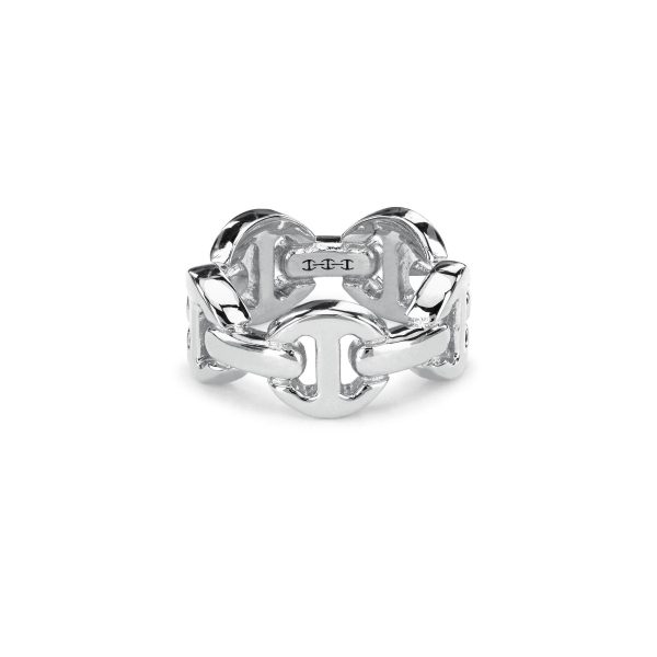 Dame Classic Tri-Link Ring in Sterling Silver
