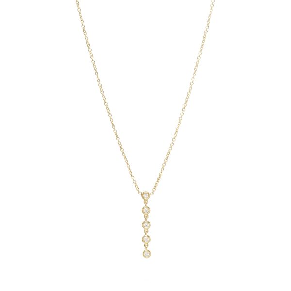 Necklace with 5 Linked Diamonds