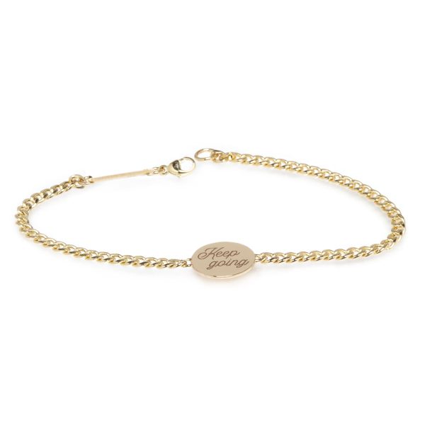 Keep Going Small Curb Bracelet in Yellow Gold