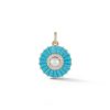 Turquoise Diamond and Pearl Emily Charm
