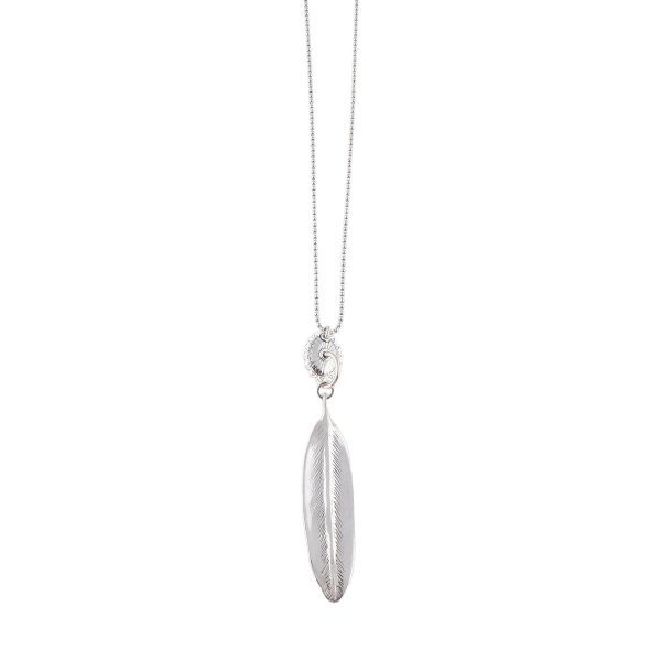 Sautoir Plume Necklace Silver