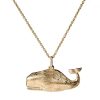 Large Whale Charm in 14K Yellow Gold