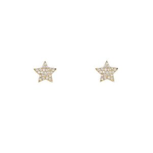 (Single) Baby Diamond Star Stud in 14K Yellow Gold