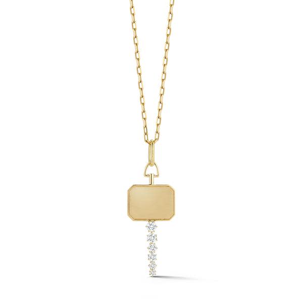 18″ Catherine Key Necklace in 18K Yellow Gold