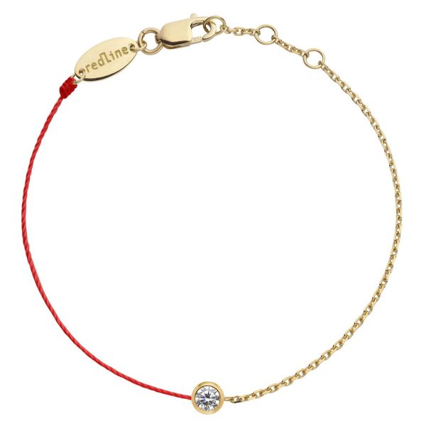 Pure No 2 Double Yellow Gold Bracelet in Classic Red
