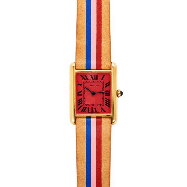 Cartier Tank Large in Fraise Face