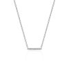 Mini Diamond Bar Necklace in 14K White Gold