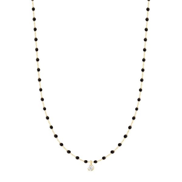 Mini Gigi Diamond Necklace in Black