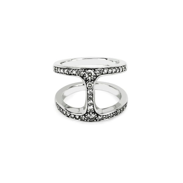 Dame Phantom Ring with Diamonds in Sterling Silver
