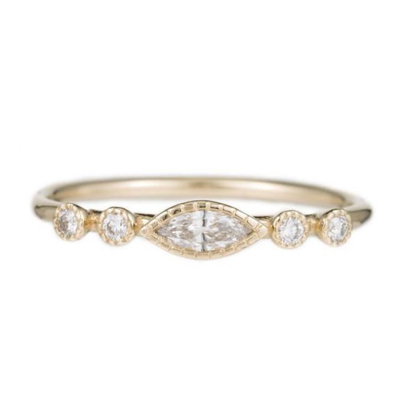 Marquise Diamond Dew Ring