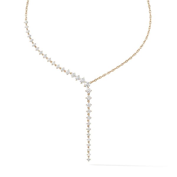 Aria Cascade Necklace in Yellow Gold
