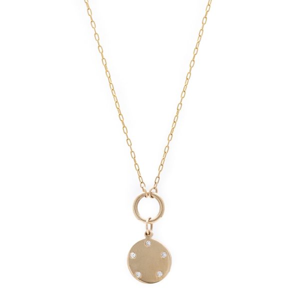 Mini Token Necklace in 14K Yellow Gold