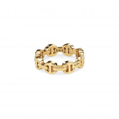 Dame Tri-Link Ring in Yellow Gold - M. Flynn