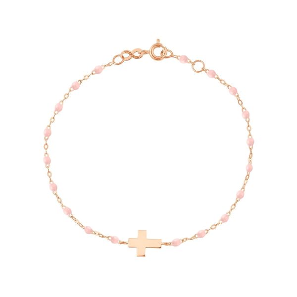 Side Cross Classic Bracelet in Baby Pink