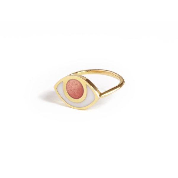 Third Eye Ring in Pink Opal