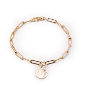 Small Token Bracelet in 14K Yellow Gold