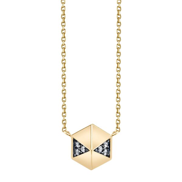 16″ Hexagon Diamond Pendant