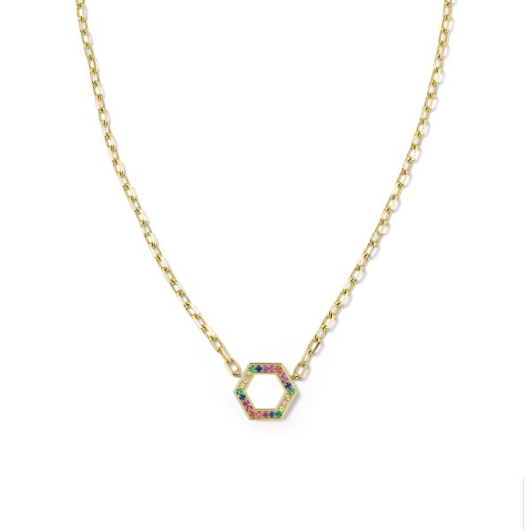 18″ Thick Solid Gold Rainbow Sapphire & Yellow Gold Foundation Necklace