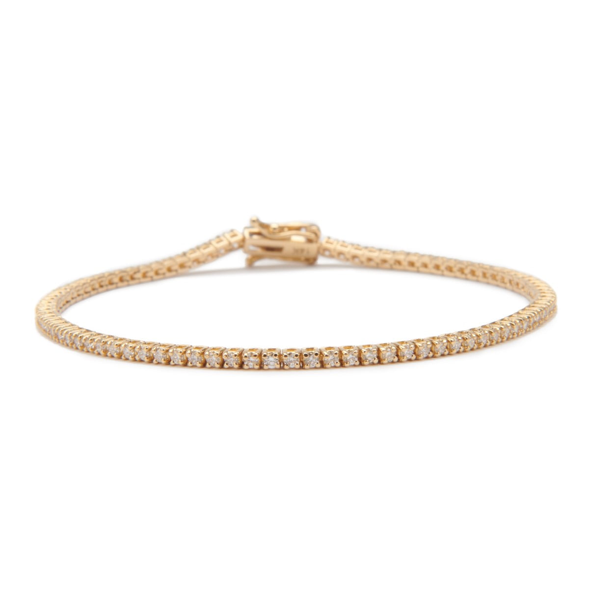 14K Yellow Gold Mini Initial M Bracelet