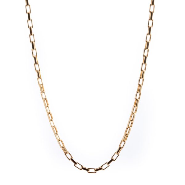 Rectangle Box Chain 16 inch in 14K Yellow Gold