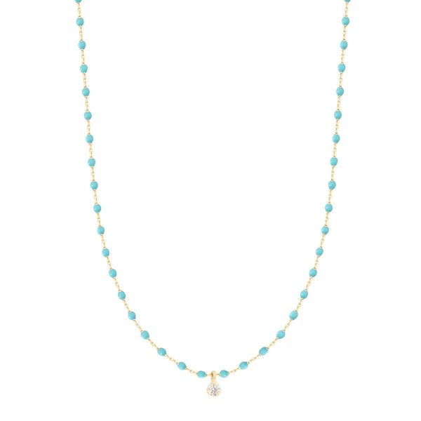 Mini Gigi Diamond Necklace in Turquoise