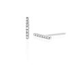 (Single) Mini Diamond Bar Stud in White Gold