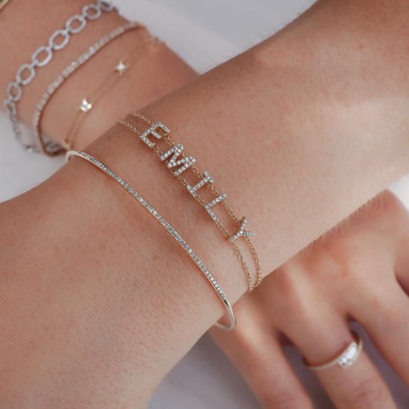 Diamond Initial Bracelet