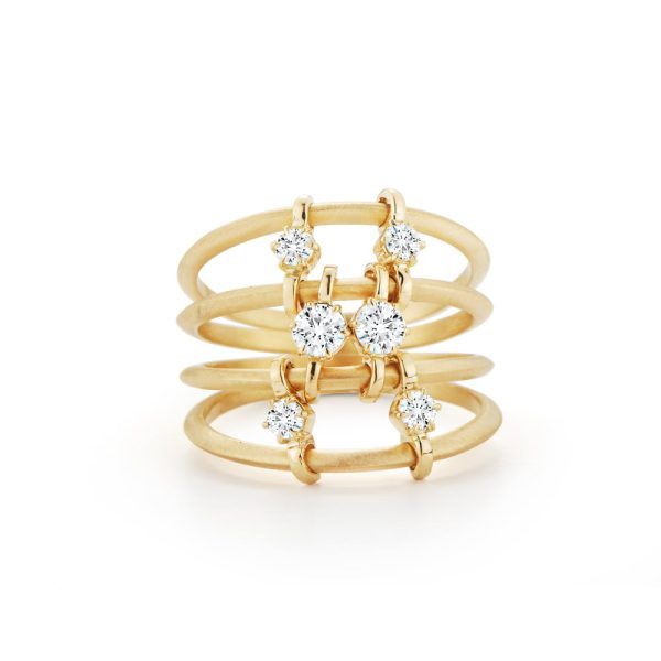 Penelope 4 Row Ring in 18K Yellow Gold