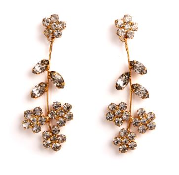 Violet Dangle Earring – Crystal Gold