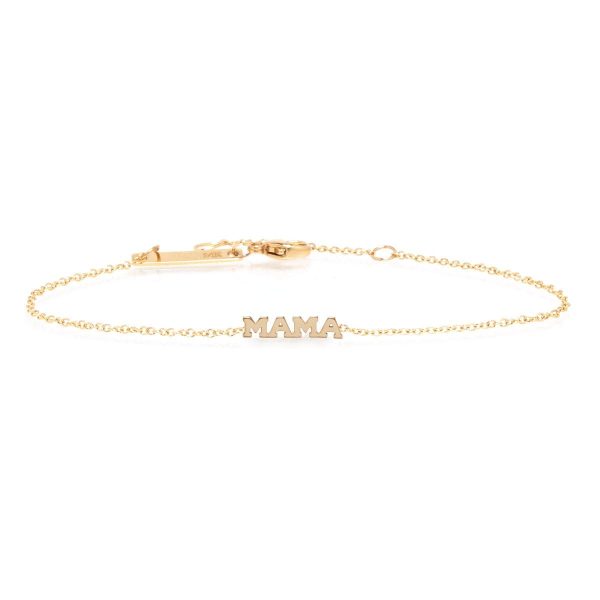 14K Yellow Gold “MAMA” Bracelet
