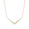 Aria V Necklace in 18K Yellow Gold