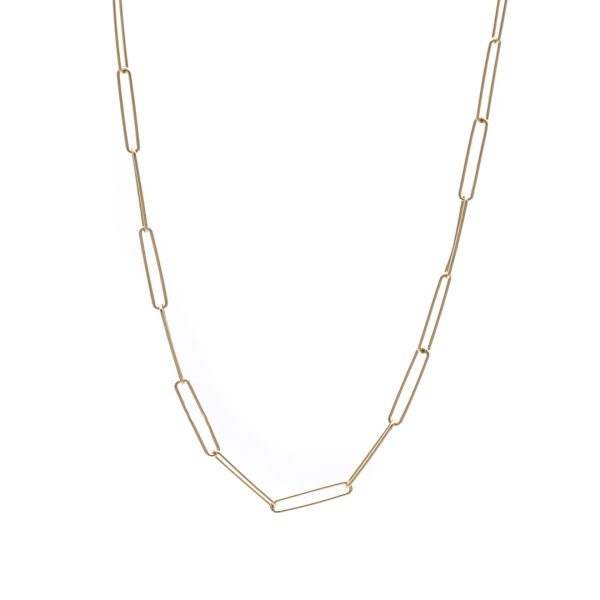 Large Rectangle Chain 18 inch in 14k Yellow Gold